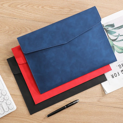 PU Leather A4 Document Bag, 7 Colors, File Folder for Office & Travel, Stylish Organizer
