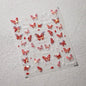 Shiny Jelly Butterfly Charming Golden Gradient Bowknot 5D Self Adhesive Nail Art Sticker Flower Petal Rhinestone Manicure Decals
