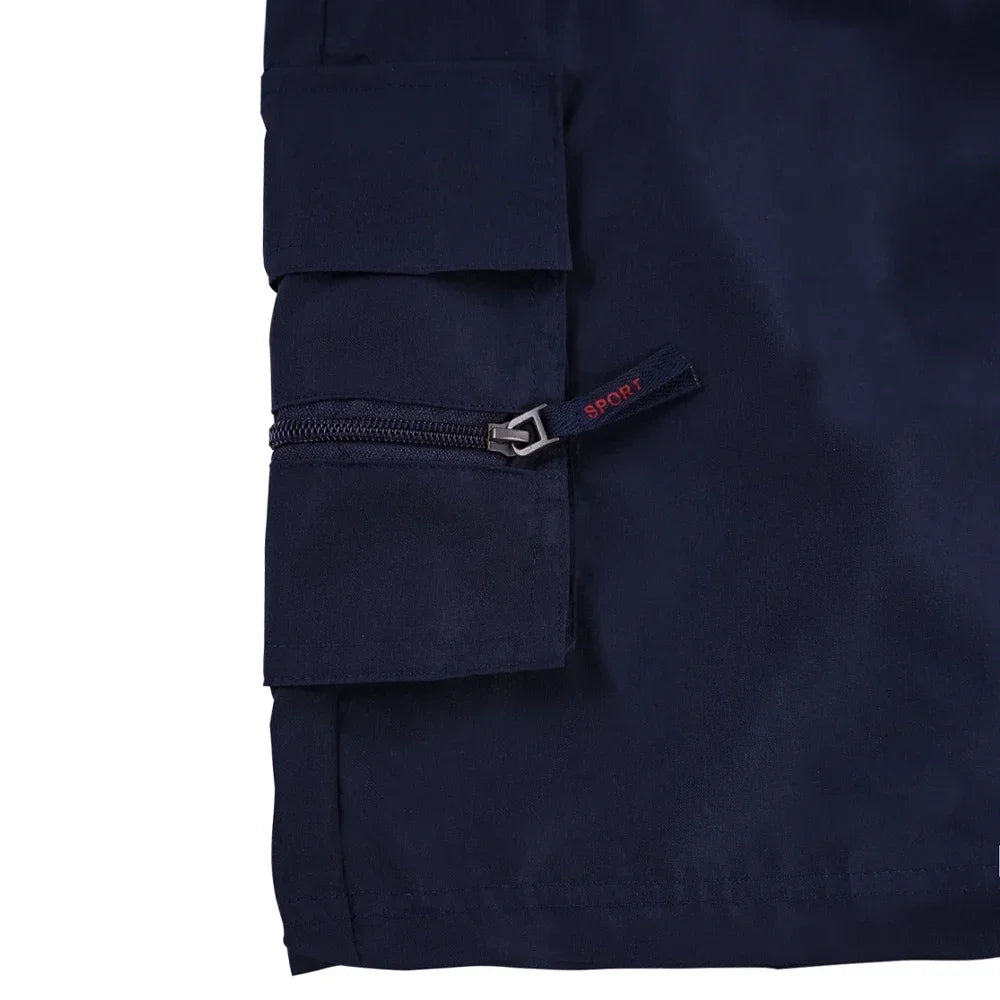 Monaco Flag Printed Cargo Shorts Summer Men's Tactical Shorts Casual Loose Multi-pockets Elastic Waist Work Jogging Short Pants
