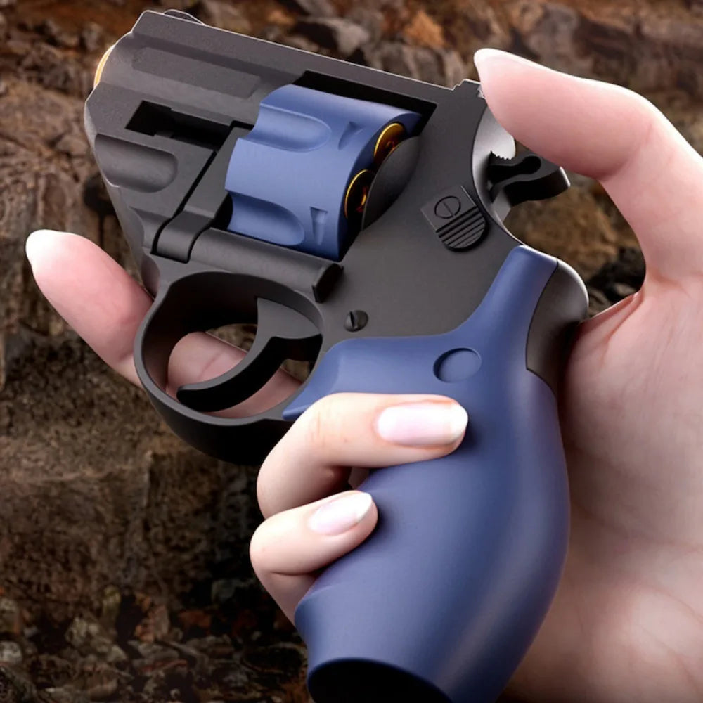 9mm Revolver Guns Continuous Firing Launcher Pistol Soft Bullet Toy SIG17 Empty Hanging Launcher Christmas Gift for Boys Adults