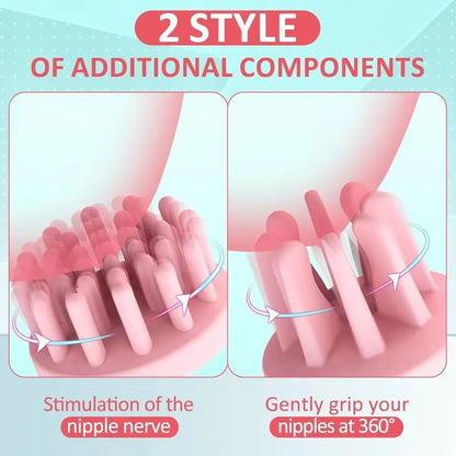 Breast Enhancement Sucking Vibrator Rotating Vacuum Pump Bra Sucker AV Breast Massager Female Nipple Stimulation Masturbator