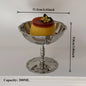 304 Stainless Steel Dessert Cup Ice Cream Cups Salad Goblet Retro High Base Bowl for Fruit Yogurt Snack Dish Bar Dinnerware