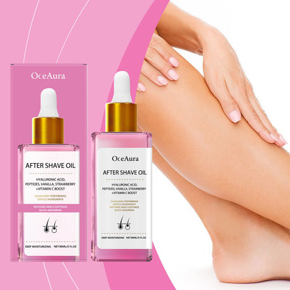 Strawberry Scented After Shave Oil - Soothing Post Hair Removal Essential Oil For Smooth Hydrated Skin, Non-Greasy Formula