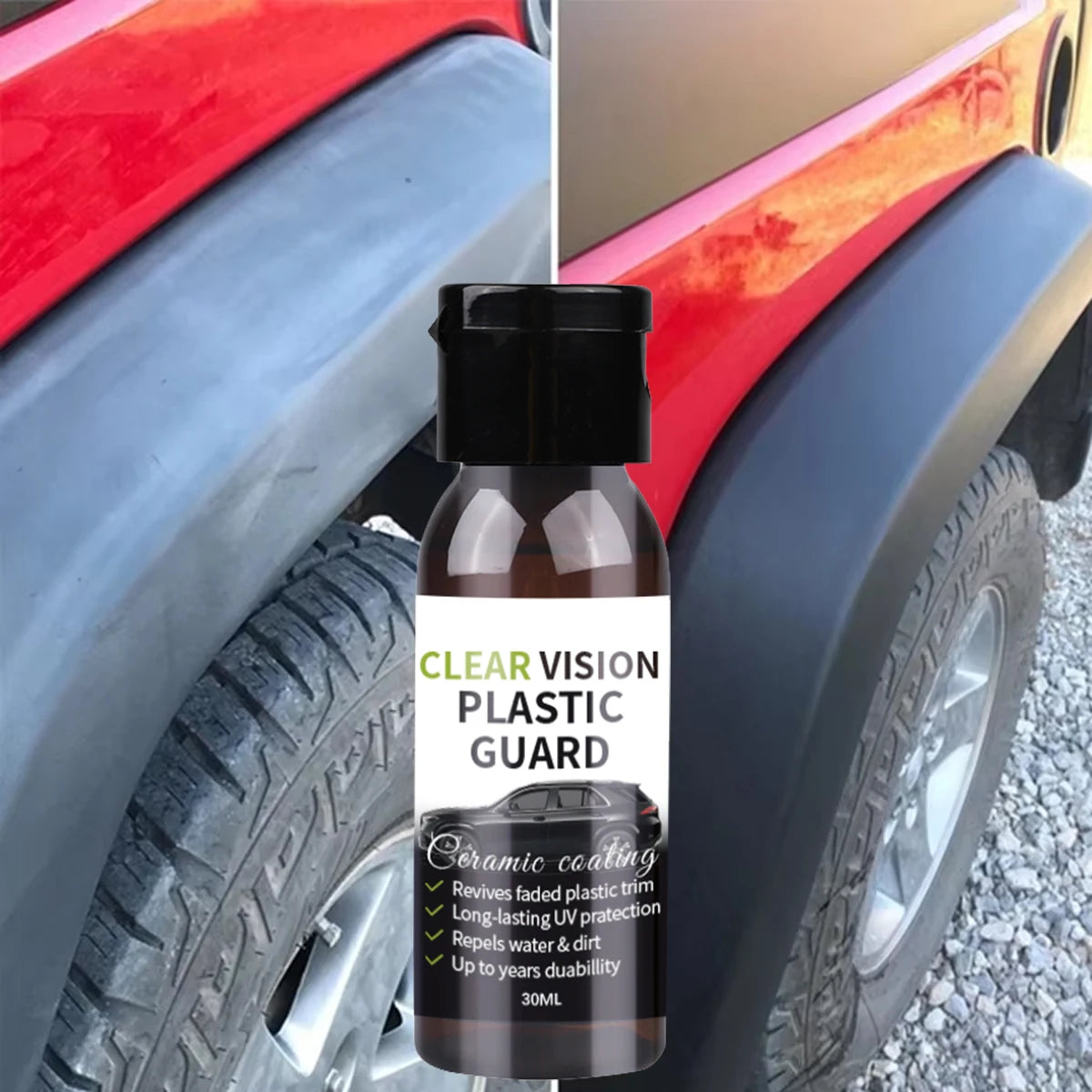 Car Plastic Restorer Ceramic Coating 2-3 Years Long-Lasting Protect Repair Whitening Black Shine Plastic Trim & Rubber Care P9