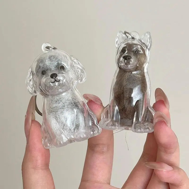 Diy Bag Charm Handmade Pet Hair Memorial Keychain Keepsake Pendant for Dog Fur - Personalized Pet Loss Gift for Dog Lovers