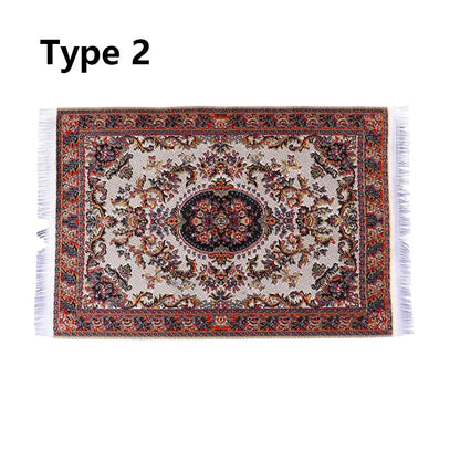 Turkish Style Miniature Weaving Rug Playing House Floor Coverings Dollhouse Carpet  1:12 Scale Doll Accessories