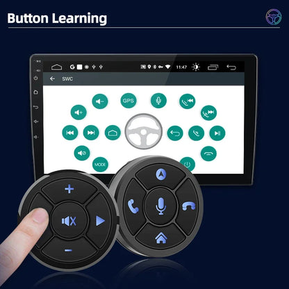 Junsun Universal Car Wireless Steering Wheel Control Button for for Android Autoradio 8 Key Functions Cup Shape With LED Light