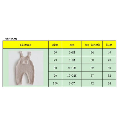 FOCUSNORM 0-3Y Winter Baby Boys Girls Overalls Jumpsuits Sleeveless Front Pocket Solid Color Knitted Romper Outfit