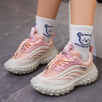 JIMITU Children Sneakers Breathable Mesh Kids Girls And Boys Casual Shoes Rubber Sole Summer Autumn Toddlers Tennis 3-6y