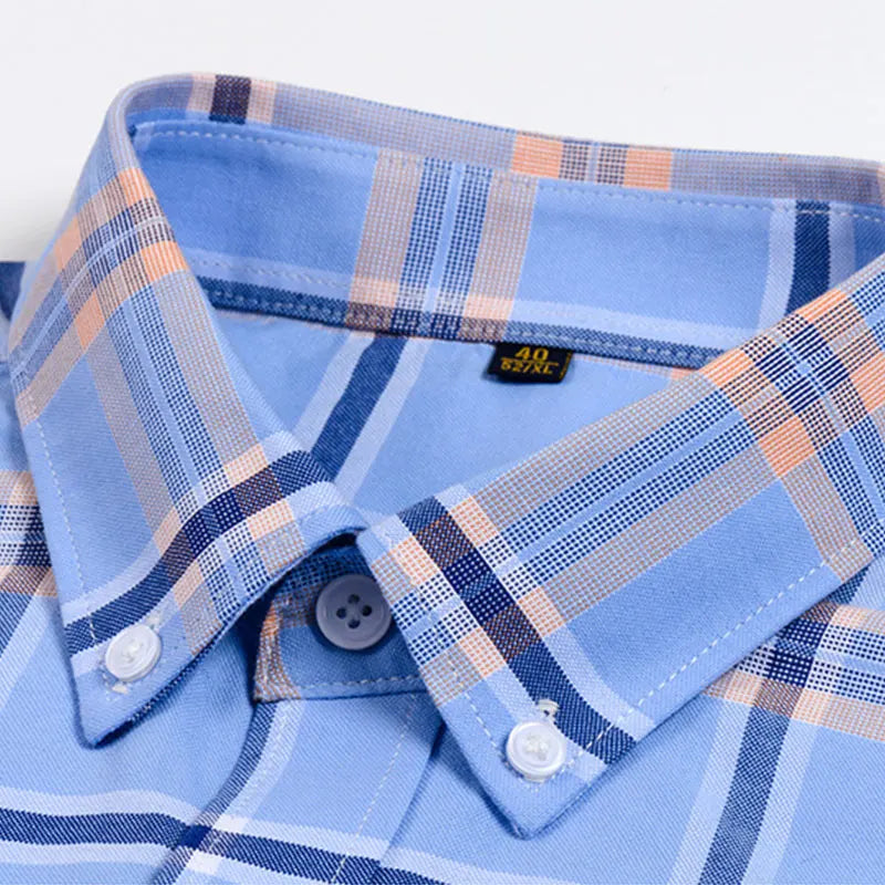 The new 10XL and 11XL oversized Oxford fabric men's shirt is 100% pure cotton, fashionable, casual and business without ironing