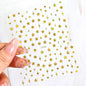 1pc Sliver Gold Star Nail Art Stickers Y2K Charms Self-Adhesive Sliders Laser White Chrome Gel Polish Decals Kawaii Accesories