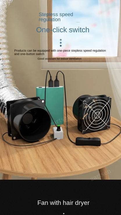 USB Adjustable Speed Solder Smoke Absorber ESD Fume Extractor Fan Pipe Duct Exhuast Fan with 1M Pipe Tub Ventilation Fan