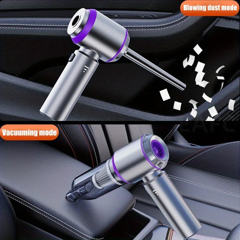4-in-1 Car Vacuum Cleaner Portable Cordless Mini Vacuum Cleaner Compressed Air Blower Air Duster Pump Hand Held 13000Pa