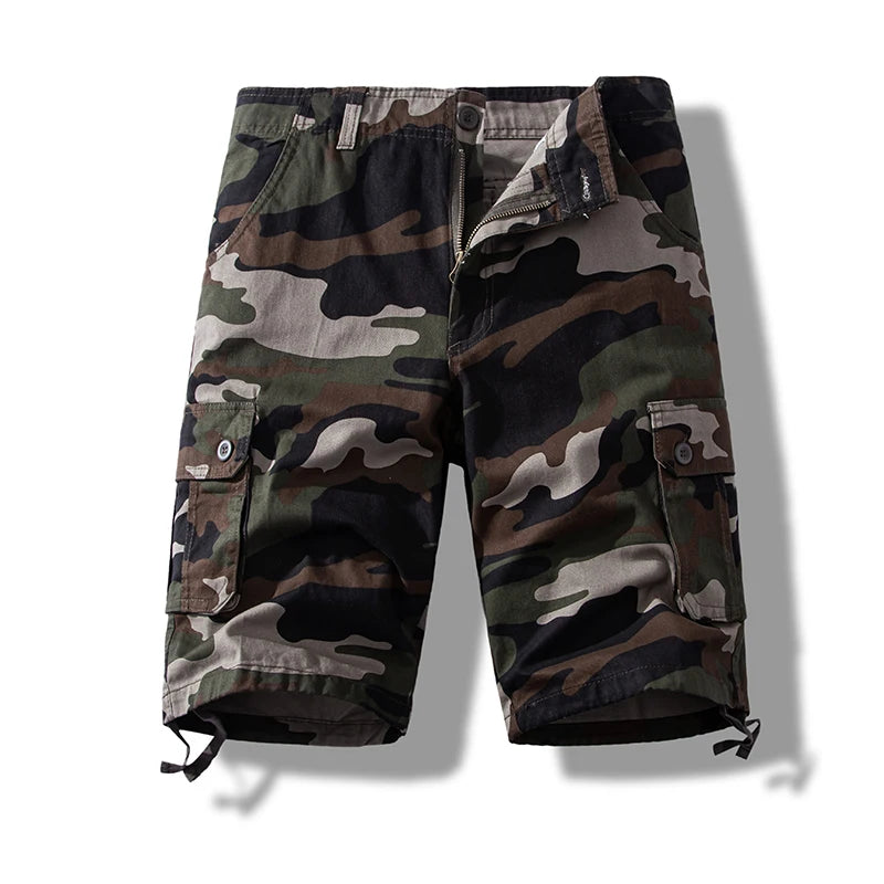 Men's Short Pants Cotton Cargo Shorts Tactical Breeches Casual Sports Man Hiking Fishing Streetwear
