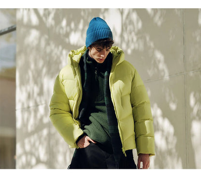 Semir Down Jacket Men Loose Hooded Puffer Three-Resistant Outerwear Heat-Generating Anti-Static 2026 New Winter Men's Wear