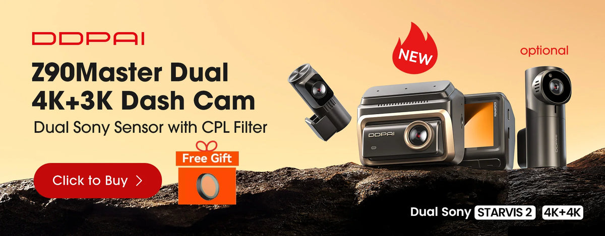 DDPAI 4K Dash Cam Z60 Pro HDR Support Front and Rear Interior Car Camera SONY STARVIS2 678 Sensor 5GHz Wi-Fi GPS ADAS 4G Car DVR