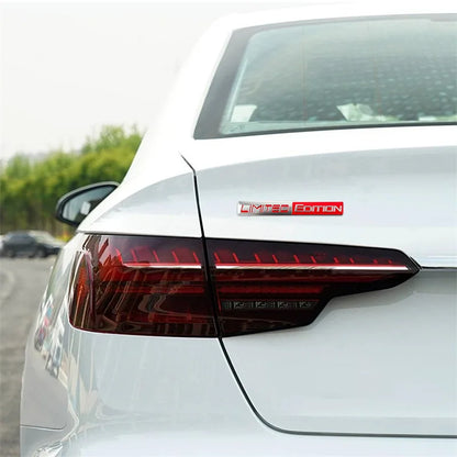 3D Aluminium Limited Edition Emblem Metal Sticker Car Body Rear Window Refit Decoration Decal Motorcycle Sticker