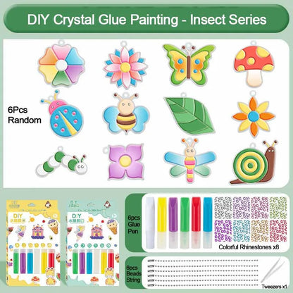 DIY Crystal Gel Painting Kit Craft Handmade Toy Children Graffiti Coloring Gift Fairy Tale & Animal Themes Educational Art Kits