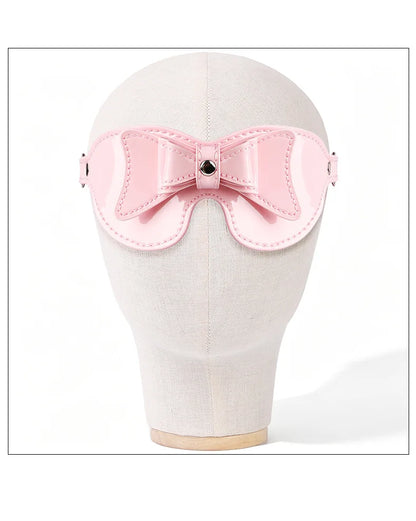 SM Sex Bondage Erotic Costumes Bondage Pink Bow Eye Mask Blindfold Fetish Bdsm Party Women Masquerade Eye Mask Sex Toy For Adult