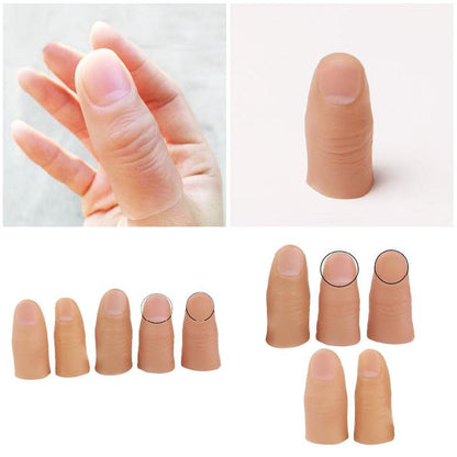 5pcs Finger Magic Tricks Fake Soft Thumb Tip Close Up Stage Show Prop Prank Toy Fake Finger Silicone Finger Prosthetic