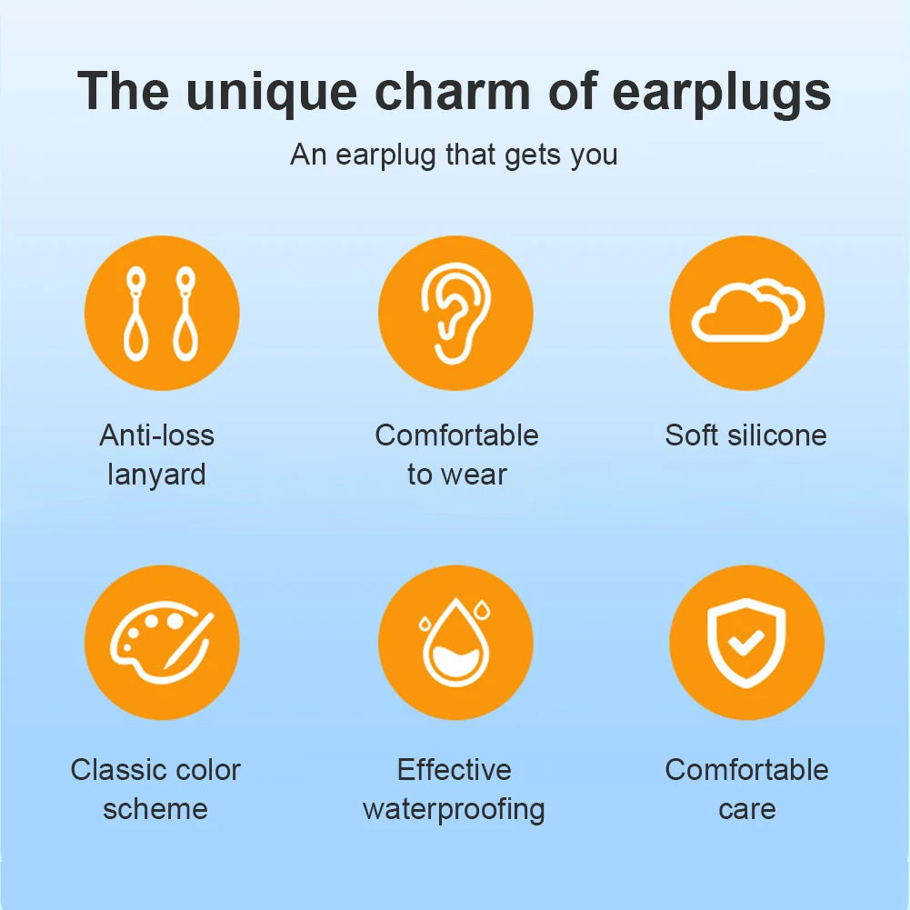 Swim Ear Plugs Silicone Waterproof Anti-noise Pool Accessories Swimming Earplugs Water Sports Swim Swimming Ear Plugs