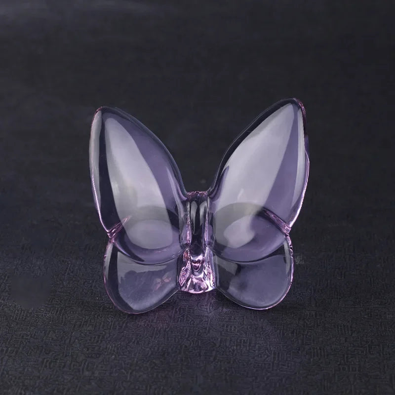 Crystal Papillon Butterfly Wings Fluttering Glass Lucky Butterfly Ornaments Home Decoration Crafts Accessories Birthday Gift