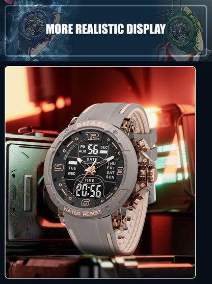 SMAEL Brand 8140 Waterproof Dropshipping Watch Alarm Clock Night Light Young Fashion Business Quartz Sport Wristwatches
