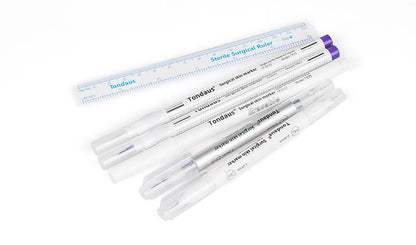 1pc Professional Surgical Sterile Skin Marker Pen Microblading Tattoo Eyebrow Lip Skin Marker Pen Measuring Ruler Set Tool