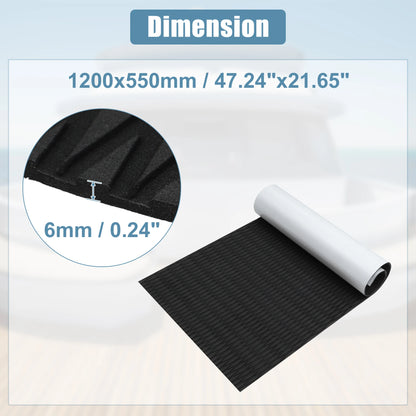 Uxcell 1200X300X6mm EVA Faux Teak Decking Sheet Carpet Non-Slip Self-Adhesive  for Boat Yacht Marine Deck Pad RV Car Flooring