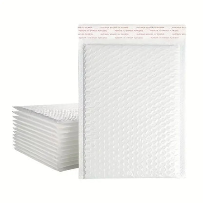 10/50pcs Composite Pearlescent Film Bubble Bag White Garment Packaging Express Bag Thickened Envelope Foam Waterproof Bubble Bag