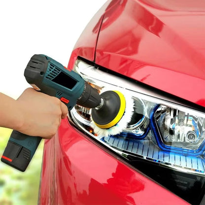 8Pcs 3-7Inch Foam Polishing Pad Set Thread Buffing Disc with Drill Adaptor for Auto Car Polisher Detailing Power Tools