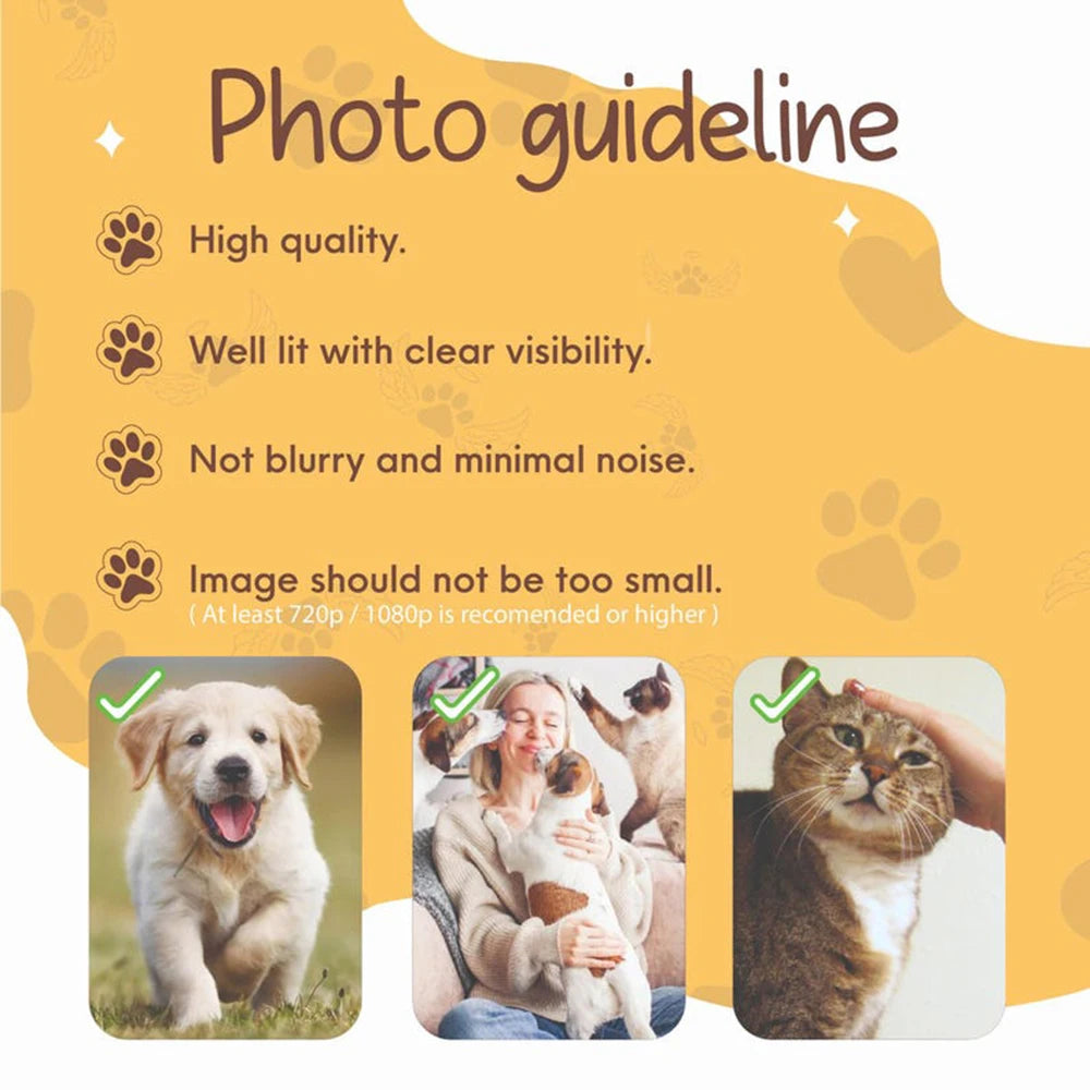 Pet Memorial Photo Slate Custom Heart Picture Stone Dog Cat Memory Stone Home Garden Decoration Gift Keepsake for Pet Lovers