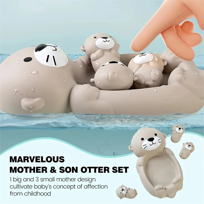 Children's Bathroom Floating Animal Otter Sealed Floating Water Toy Baby Bath Toys Swimming Pool Toy Comfort Toy Baby Bath Duck