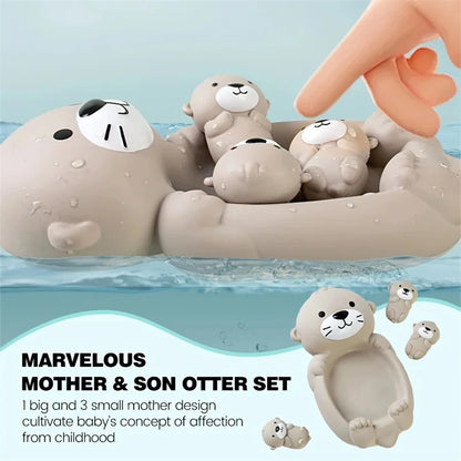 Children's Bathroom Floating Animal Otter Sealed Floating Water Toy Baby Bath Toys Swimming Pool Toy Comfort Toy Baby Bath Duck
