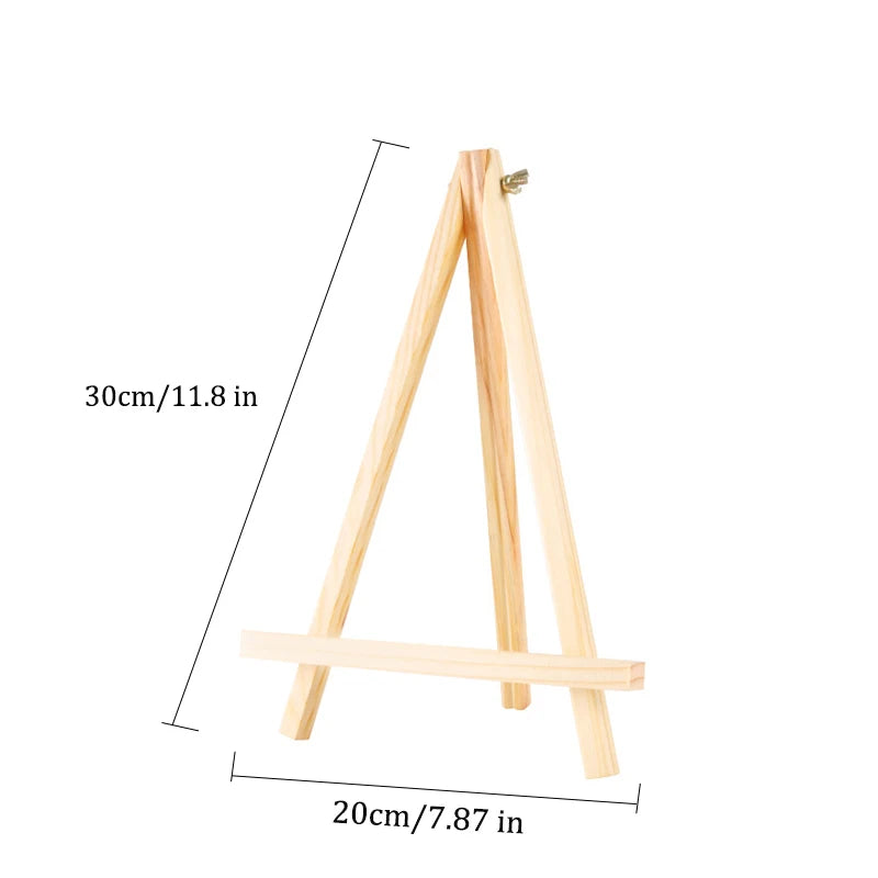 Wooden Easel For Painting,20cm 24cm 30cm 40cm 50cm Height Folding Desktop Display Triangle Bracket,Art Supplies,1 Piece HJ-02