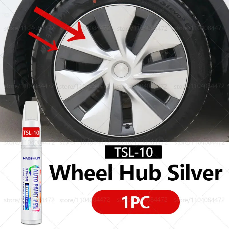 For Tesla Model 3 Y S X car wheel scratches repair pen Matte black dark gun gray silver black multiple colors Paint Repair Pen