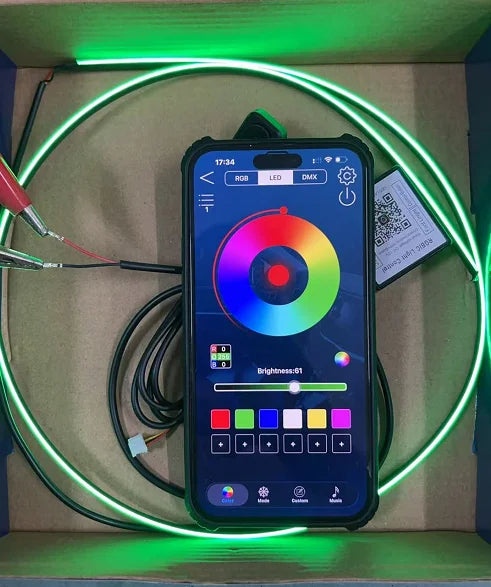 14/18 in 1 Led Acrylic Car Ambient Light RGB 64 213 Color Symphony Acrylic APP Streamer Atmosphere Lamp Kit One Zone Dual Zone
