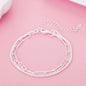 Fine Noble 925 Sterling Silver Solid Chain Bracelet For Women Men Charm Party Gift Wedding party Fashion Jewelry