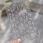 Shell Light Nail Stickers Small Fresh White Bow Ribbon Nail Charms Stickers Self Adhesive Nails 3D Decorations Parts DIY Decals