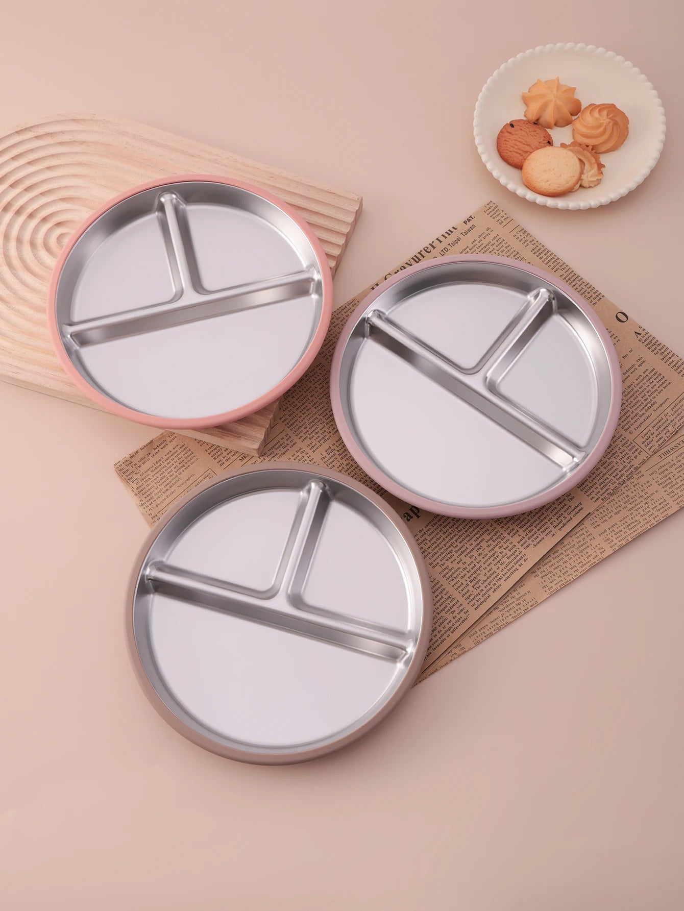 1PCS Stainless Steel Dishes Plate Detachable Suction Bowl For Baby Feeding BPA Free Silicone Base Tableware Newborn Essentials