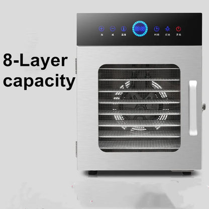 8-Tier Stainless Steel Food Dehydrator,Commercial Power, Digital Thermostat(30°C-90°C), for Jerky/Fruits/Herbs, BPA-Free