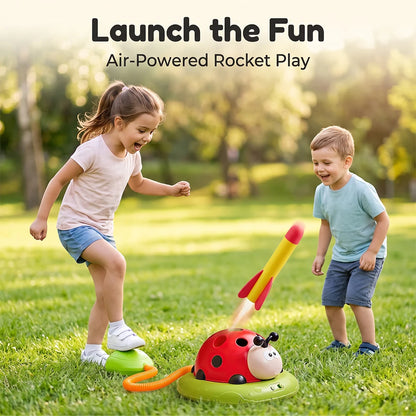 Musical Jump Sports Toys Toss Multifunction Ring Game Toy and Rocket Launcher for Kids Fitness Training Outdoor Game Gifts