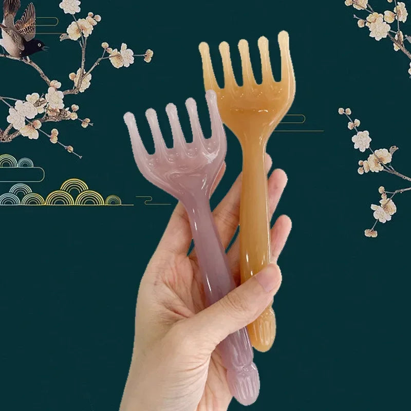 Resin 5-Claw Head Massager for Body Head Massager Scalp Gua Sha For Body Neck Leg Massage Scraping Stick Lymphatic Massage Tools