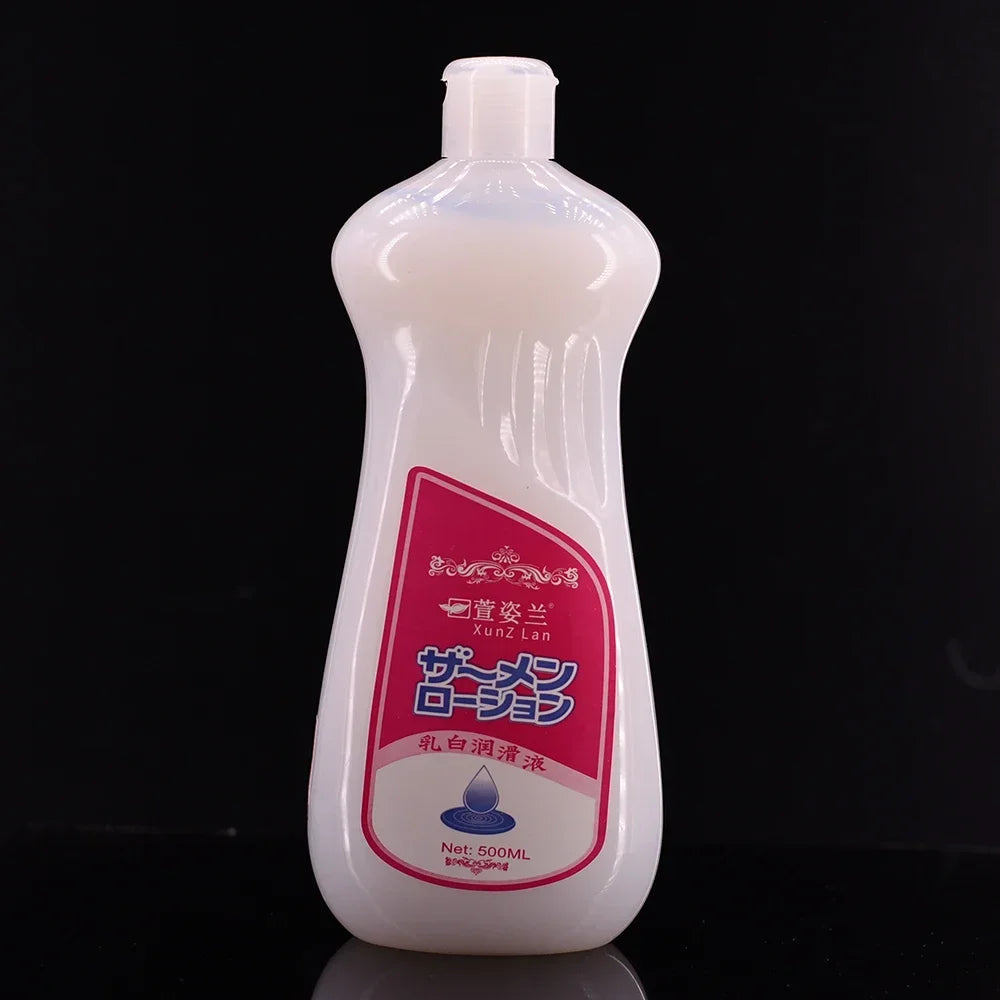 Simulated Semen Lubricant 500ML Viscous Water based Lubricant Massage Oil Anal Dick Penetration Ejaculation, Sexual Products