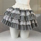 Lolita Style Princess Vintage Cake Skirt  Sweet Kawaii Women Cute Lace Ruffles Party Mini Skirts Harajuku Y2k Faldas Mujer