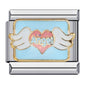 2025 Exquisite Angel Pattern Elastic Italian Charm Chain Suitable for 9mm Stainless Steel Modular Bracelet DIY Jewelry