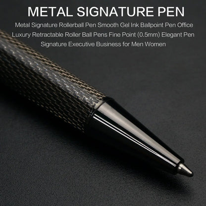 STONEGO Classic Luxury Rollerball Pens, Stainless Steel Roller Ball Pen for Men Women, School, Office, Executive, Business