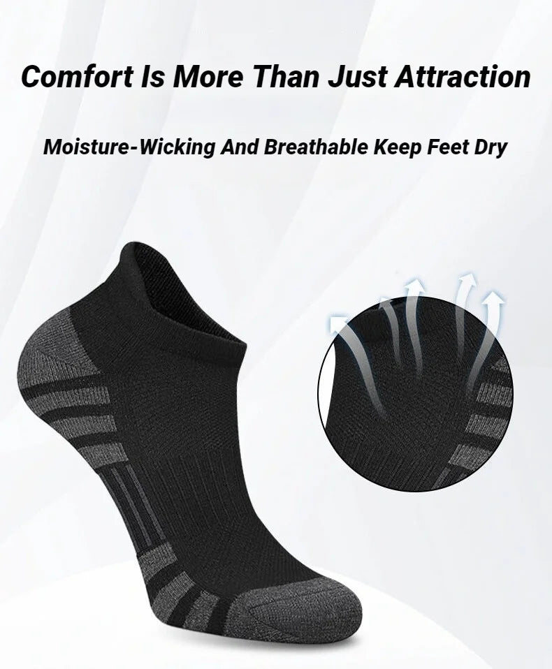 3 Pairs Ankle Athletic Running Socks Cushioned  Breathable Low Cut Sports Tab Socks For Men And Women