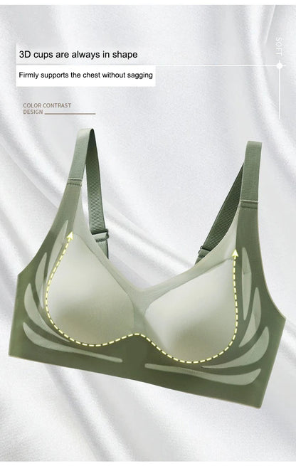 1/2Pcs/Set Women Push Up Bras Seamless Comfortable Angel Wings Bras Set Trendy Soft Breathable Underwear Female No Wire Lingerie
