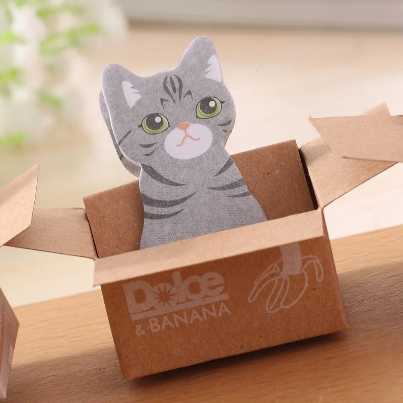 Pretty Kawaii Kitty Sticky Notes Sticker Cute Kitten Notepad Memo Pad Post Office School Stationery Supply Cat Funny Gift Dog